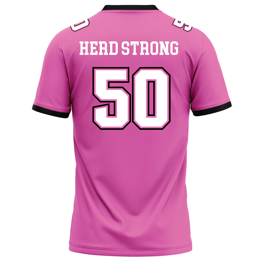 Marshall - NCAA Football : Henry Harden - Pink Football Jersey-1