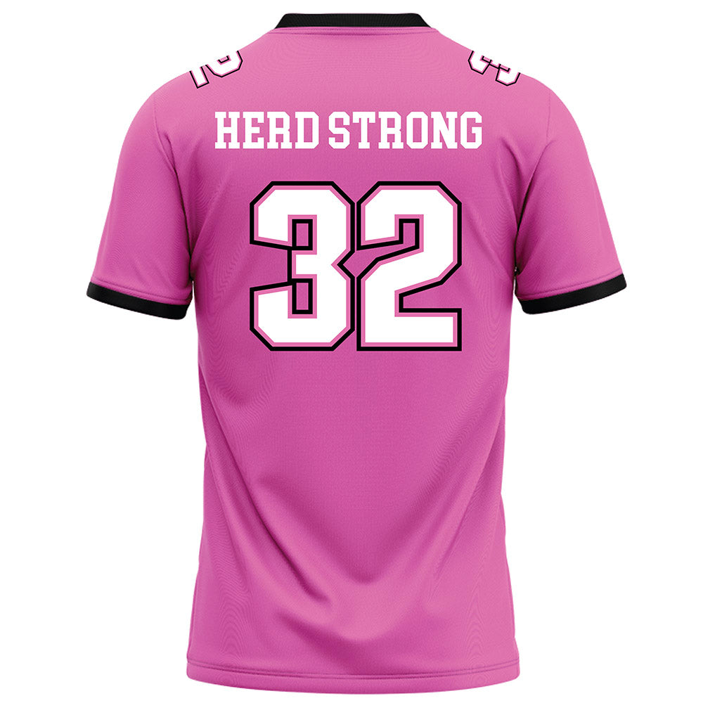 Marshall - NCAA Football : Peter Schuh - Pink Football Jersey-1