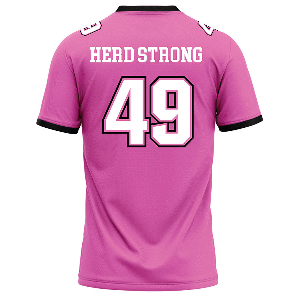 Marshall - NCAA Football : Mekhi Lockhart - Pink Football Jersey-1