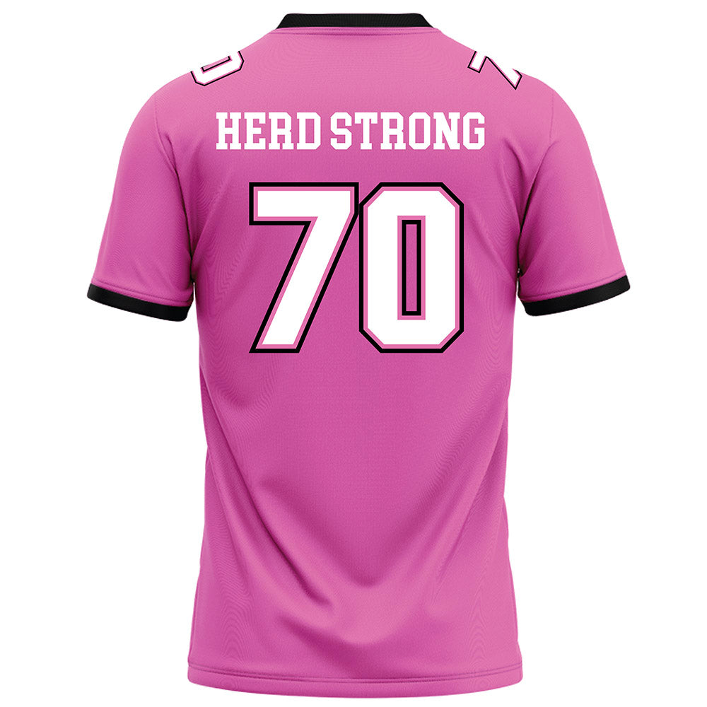 Marshall - NCAA Football : Naquan Crowder - Pink Football Jersey-1