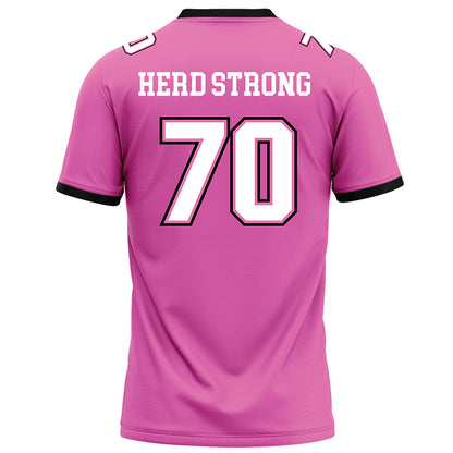 Marshall - NCAA Football : Naquan Crowder - Pink Football Jersey-1