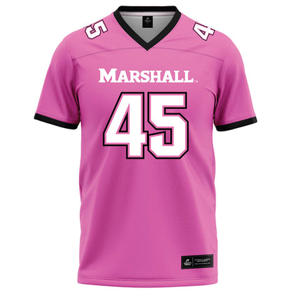 Marshall - NCAA Football : Brock Walters - Pink Football Jersey-0