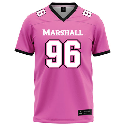 Marshall - NCAA Football : Ty Powell - Pink Football Jersey-0