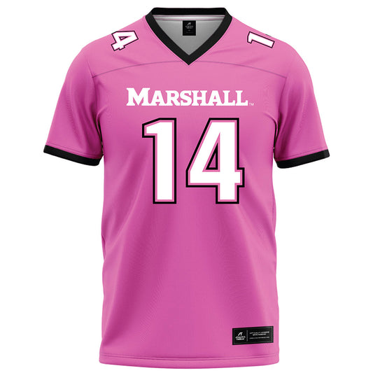 Marshall - NCAA Football : Philipp Davis - Pink Football Jersey-0