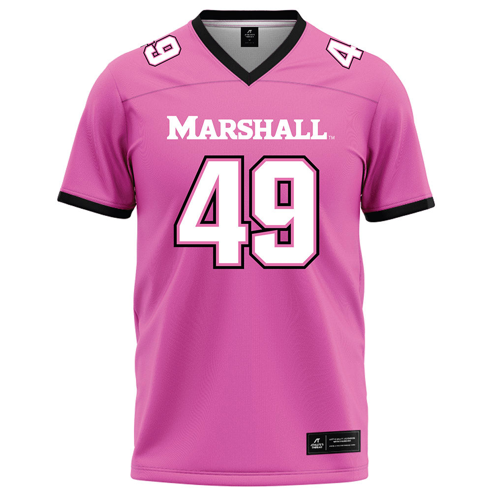 Marshall - NCAA Football : Mekhi Lockhart - Pink Football Jersey-0