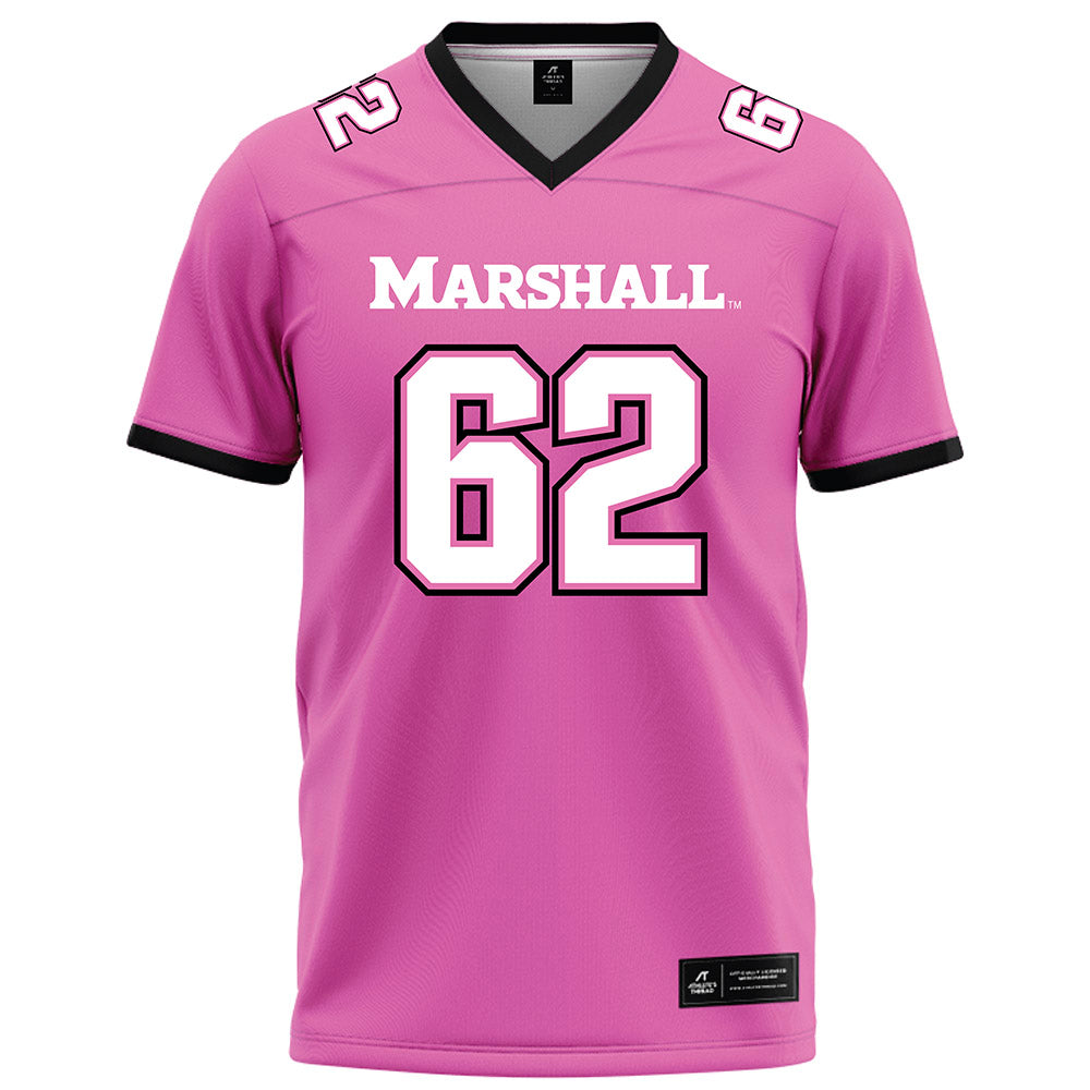 Marshall - NCAA Football : Marwan Diab - Pink Football Jersey-0