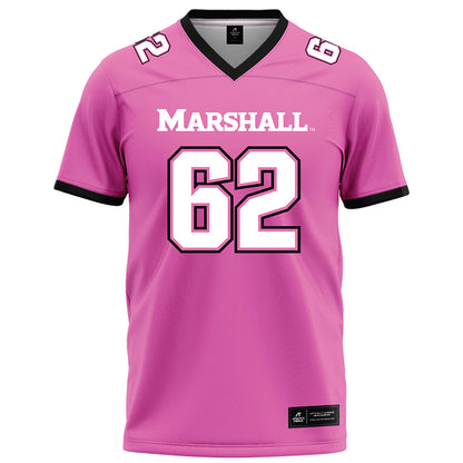 Marshall - NCAA Football : Marwan Diab - Pink Football Jersey-0