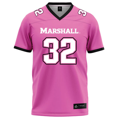 Marshall - NCAA Football : Peter Schuh - Pink Football Jersey-0