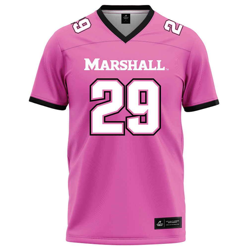 Marshall - NCAA Football : Jason Haggerty - Pink Football Jersey-0