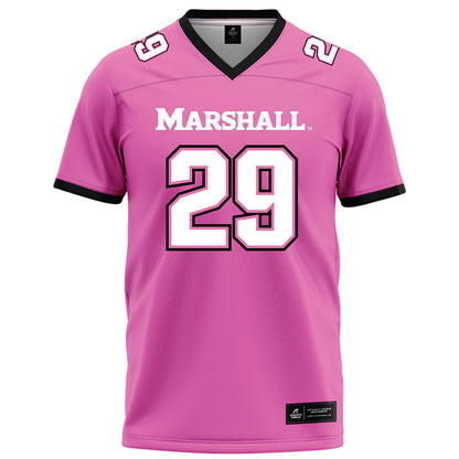 Marshall - NCAA Football : Jason Haggerty - Pink Football Jersey-0