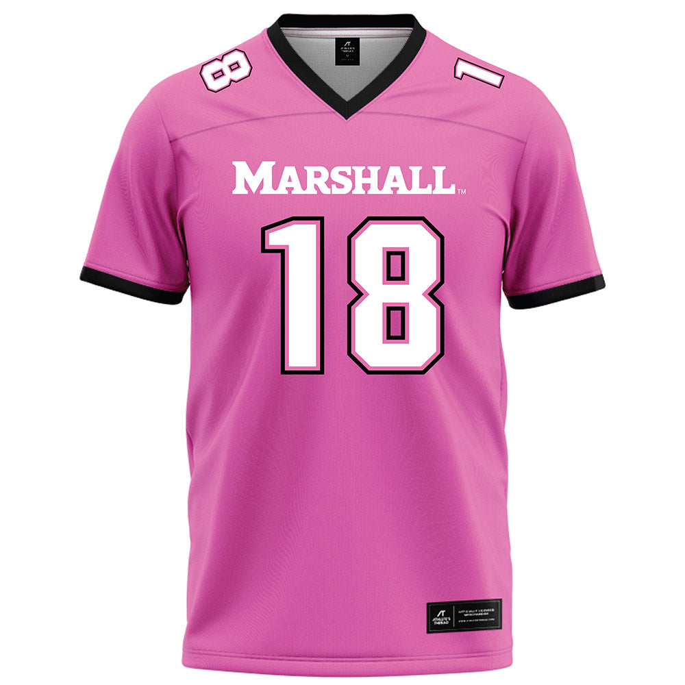 Marshall - NCAA Football : Zay Turner-Bradshaw - Pink Football Jersey-0