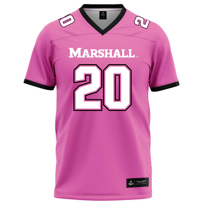 Marshall - NCAA Football : Judah Price - Pink Football Jersey-0