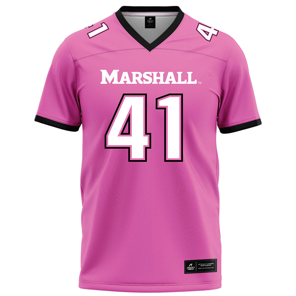 Marshall - NCAA Football : Jaydyn Johnson - Pink Football Jersey-0