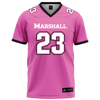 Marshall - NCAA Football : Tony Mathis - Pink Football Jersey-0