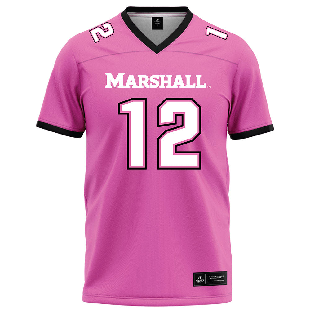 Marshall - NCAA Football : Koi Fagan - Pink Football Jersey-0
