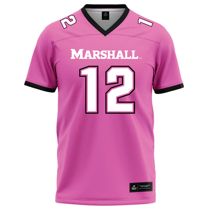 Marshall - NCAA Football : Koi Fagan - Pink Football Jersey-0