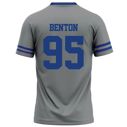 Memphis - NCAA Football : Kavion Benton - Grey Football Jersey-1