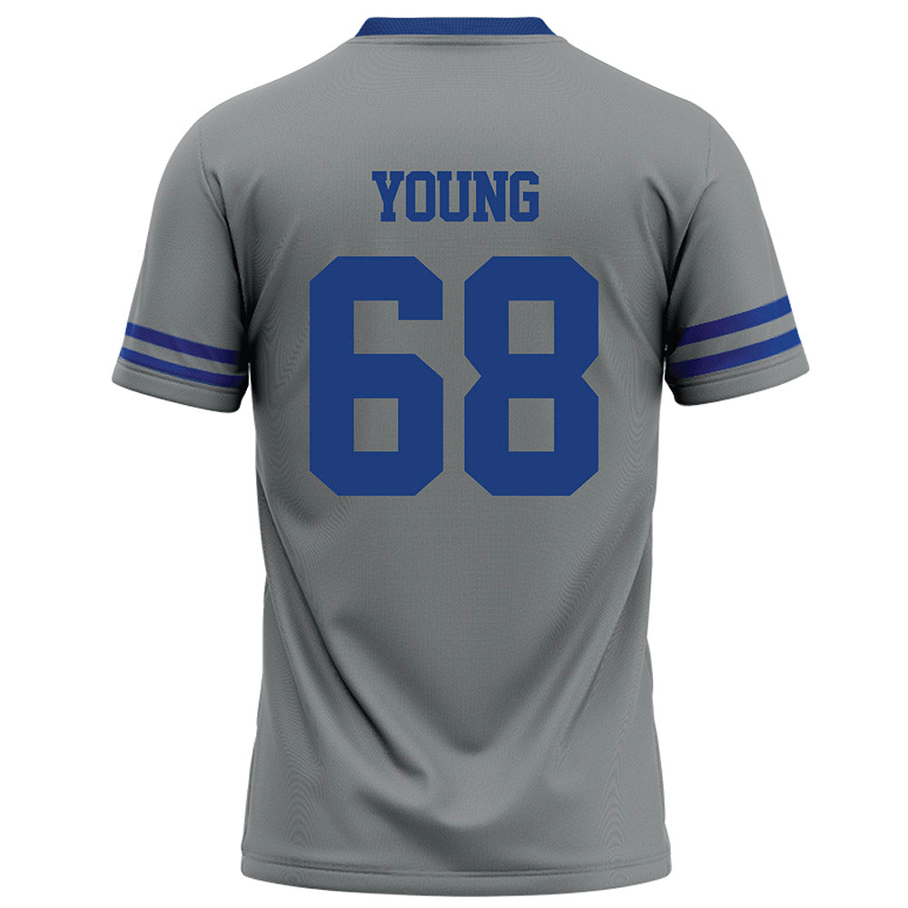 Memphis - NCAA Football : Jonathan Young - Grey Football Jersey-1