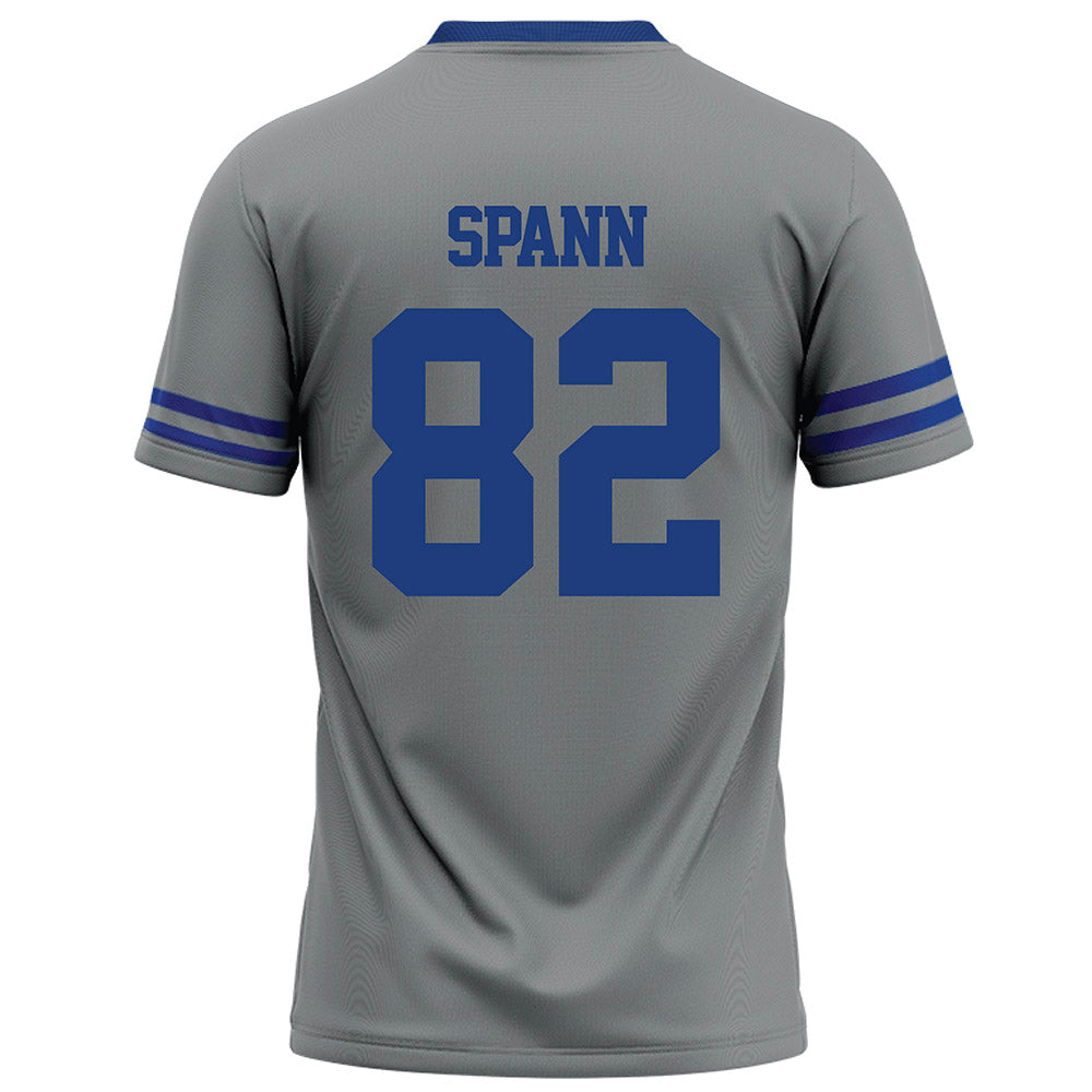 Memphis - NCAA Football : Justice Spann - Grey Football Jersey-1