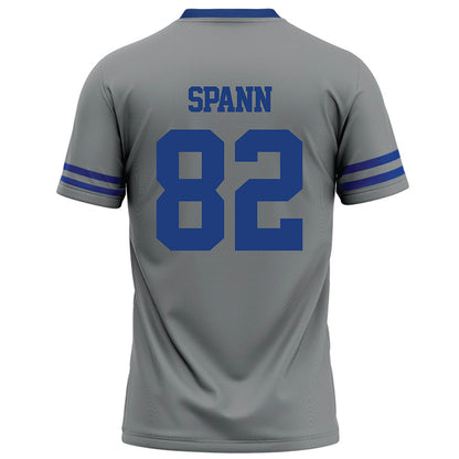 Memphis - NCAA Football : Justice Spann - Grey Football Jersey-1