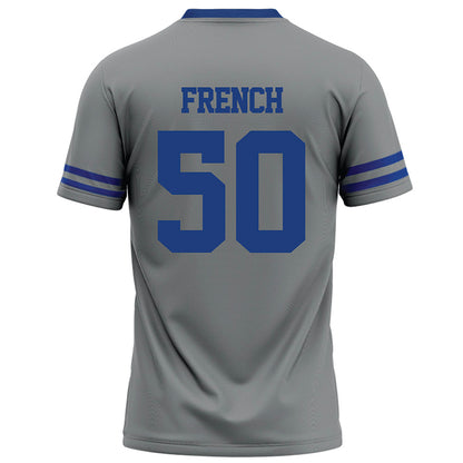 Memphis - NCAA Football : Will French - Grey Football Jersey-1