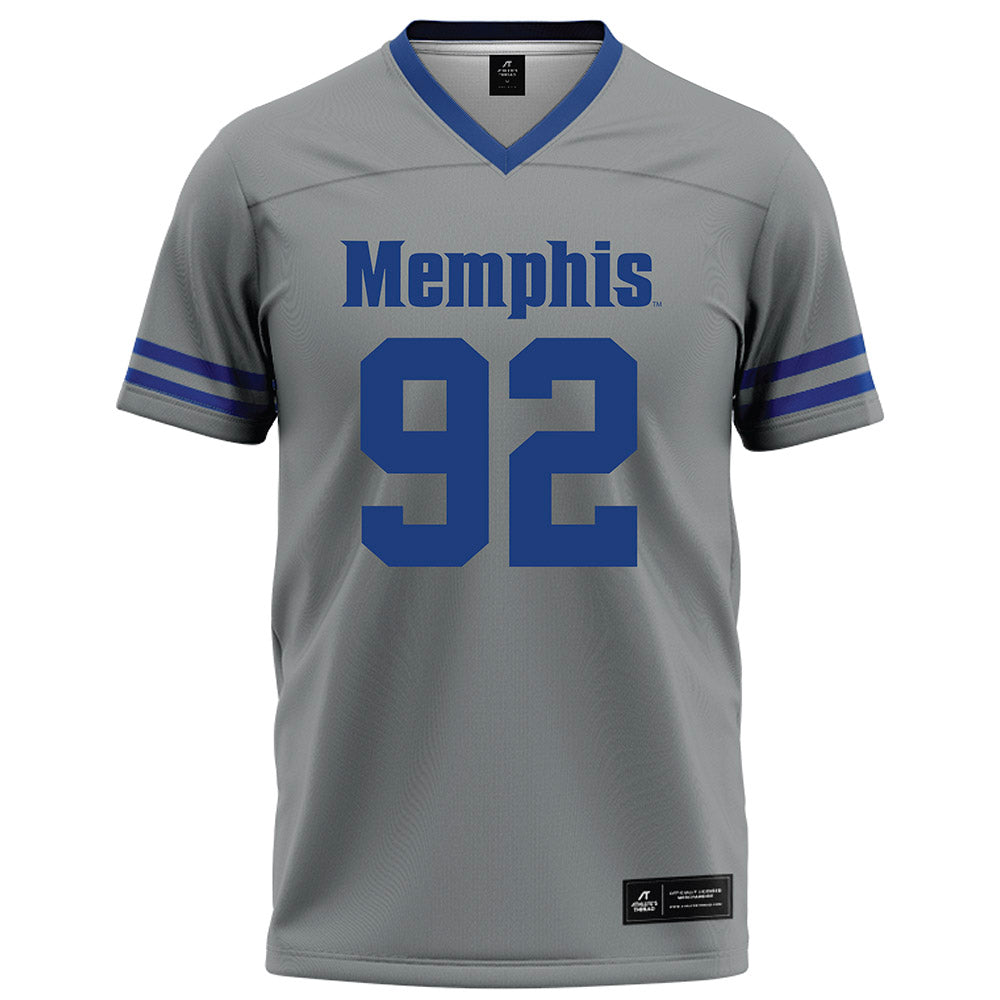 Memphis - NCAA Football : JaQuentin Madison - Grey Football Jersey-0
