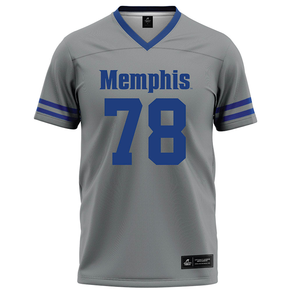 Memphis - NCAA Football : Travis Burke - Grey Football Jersey-0