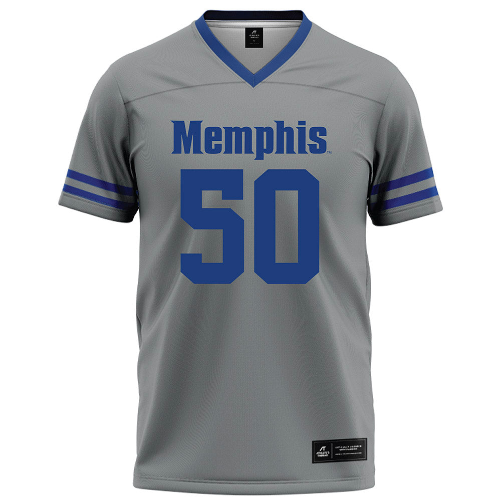Memphis - NCAA Football : Will French - Grey Football Jersey-0
