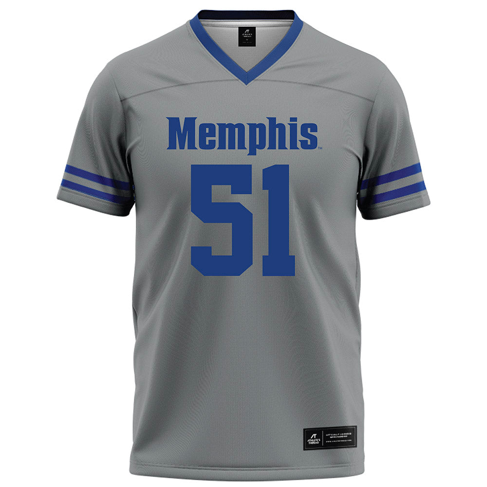 Memphis - NCAA Football : Taccofah Lewis - Grey Football Jersey-0