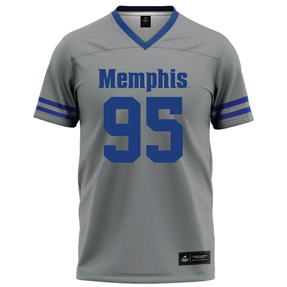 Memphis - NCAA Football : Kavion Benton - Grey Football Jersey-0