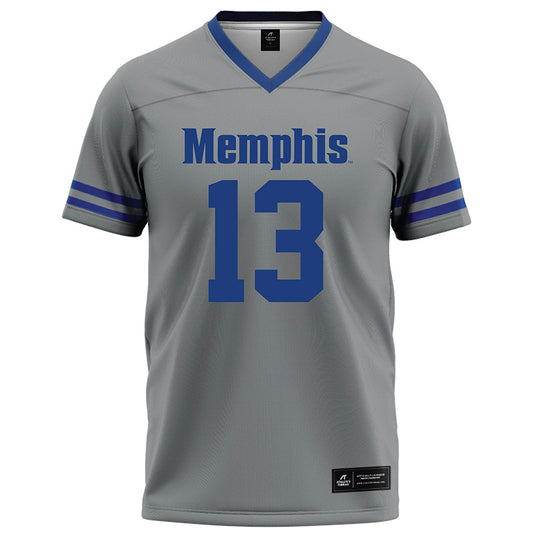 Memphis - NCAA Football : Jeremiah Jordan - Grey Football Jersey-0