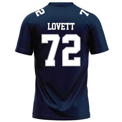 Samford - NCAA Football : Josh Lovett - Navy Football Jersey