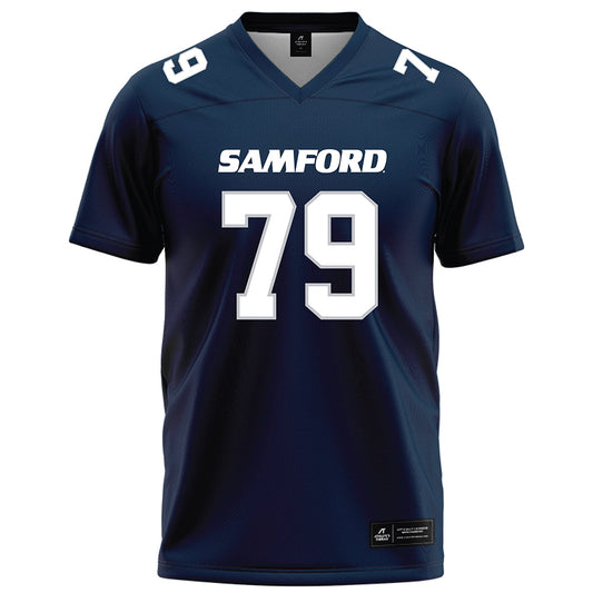 Samford - NCAA Football : Donovan Hawkins - Navy Football Jersey