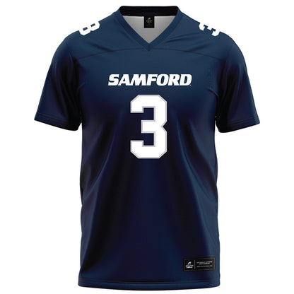 Samford - NCAA Football : E. Jai Mason - Navy Football Jersey