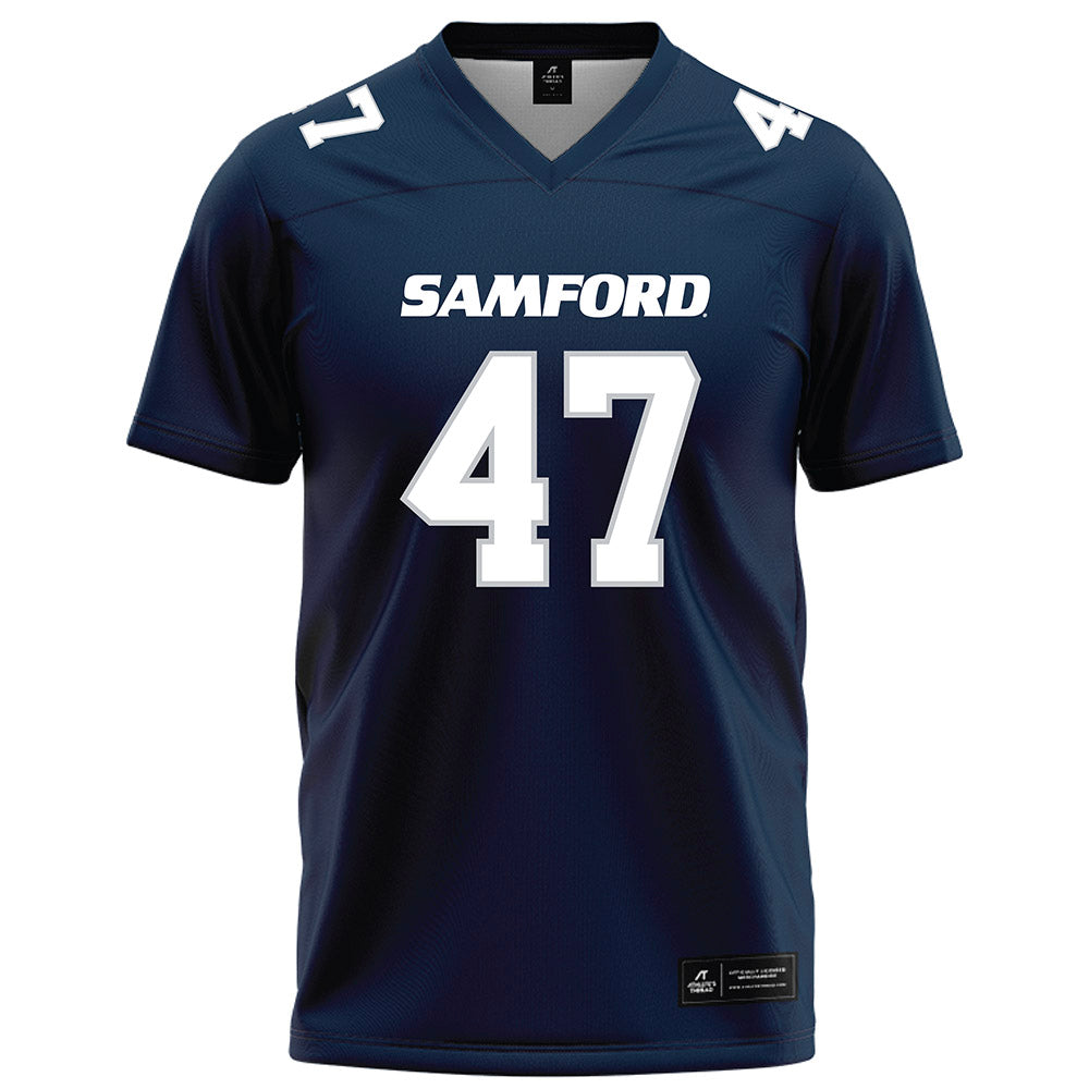 Samford - NCAA Football : Daniel Valdes - Navy Football Jersey-0