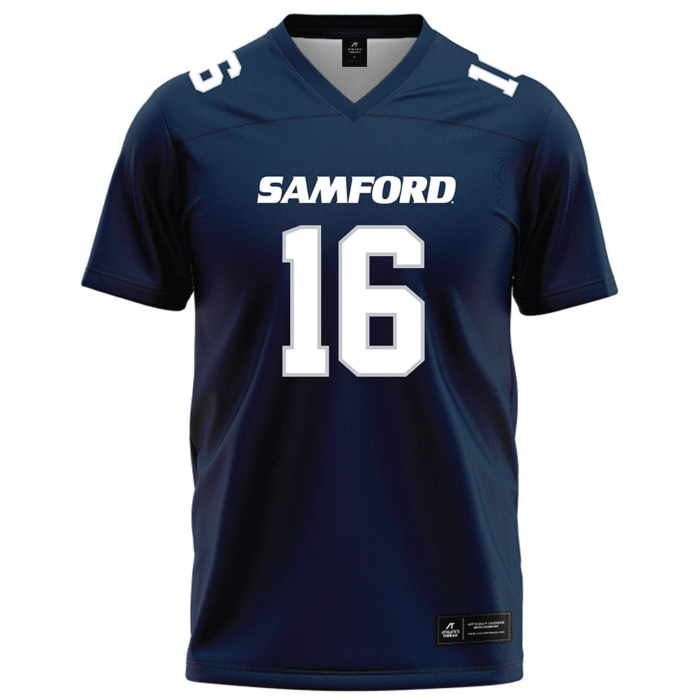 Samford - NCAA Football : Dylon Henderson - Navy Football Jersey-0