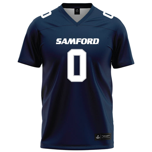 Samford - NCAA Football : Cj Evans - Navy Football Jersey-0
