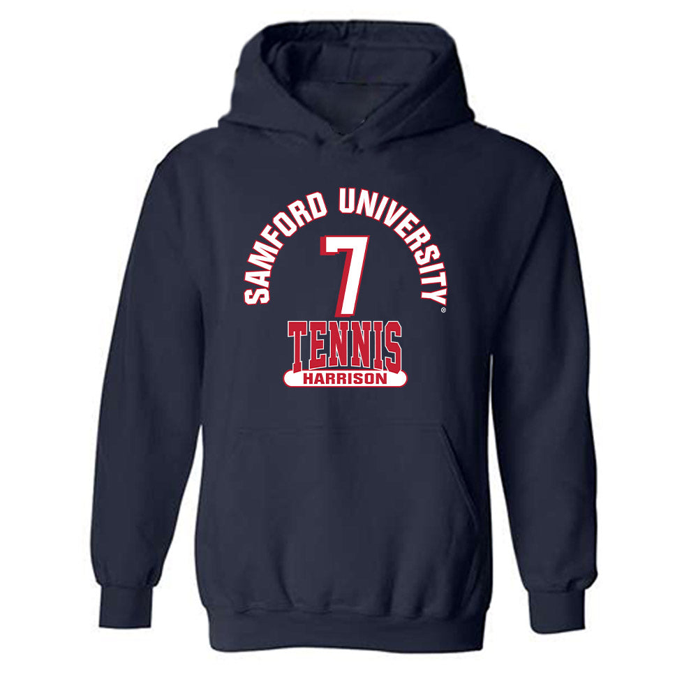 Samford - NCAA Men's Tennis : Seb Harrison - Classic Fashion Shersey Hooded Sweatshirt-0