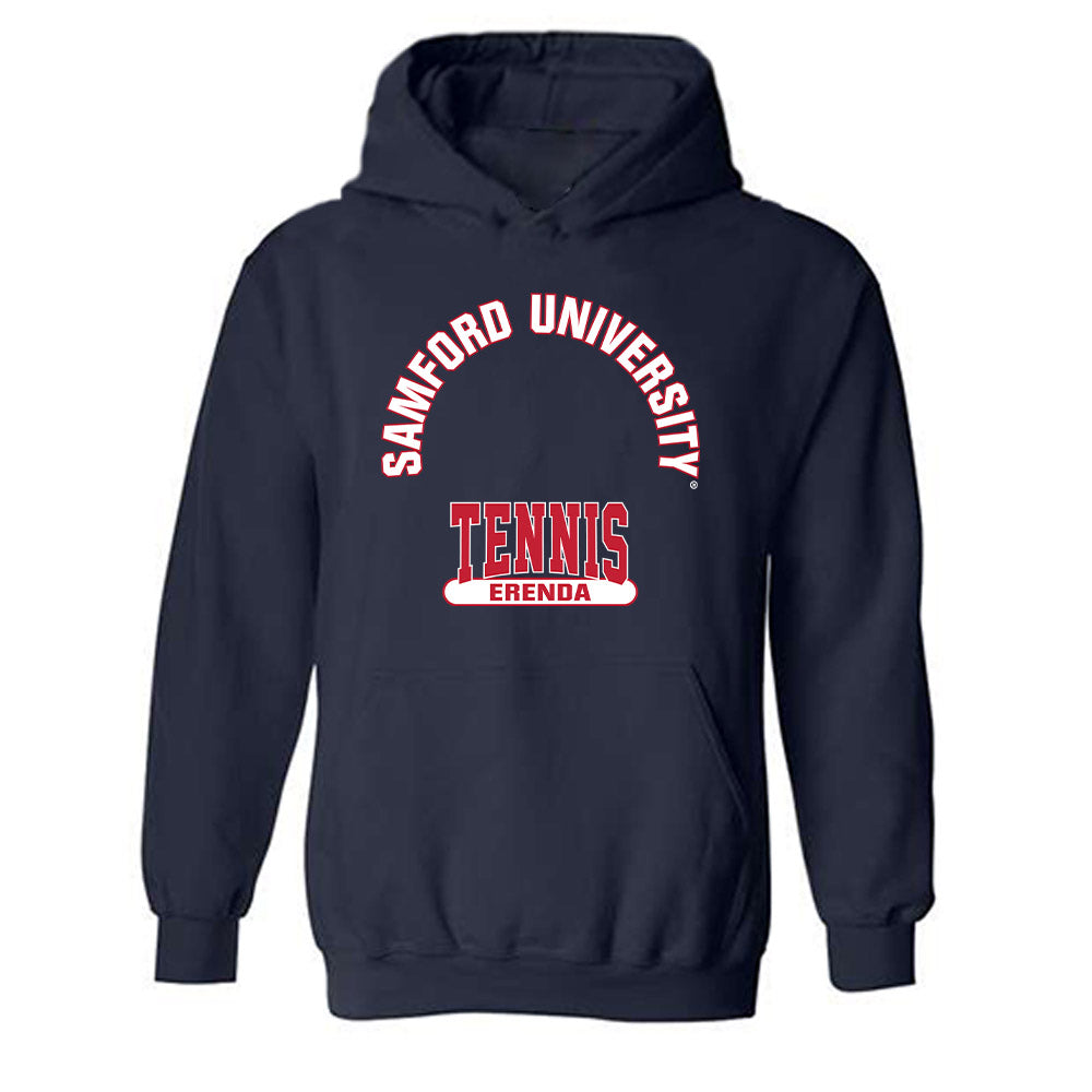 Samford - NCAA Women's Tennis : Sara Erenda - Classic Fashion Shersey Hooded Sweatshirt-0