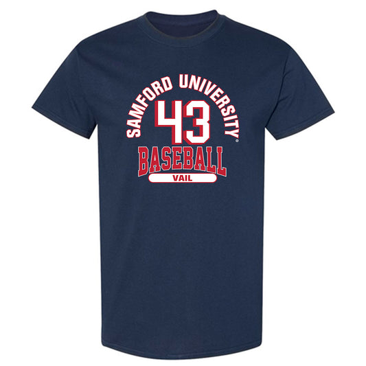 Samford - NCAA Baseball : Bodie Vail - Classic Fashion Shersey T-Shirt-0