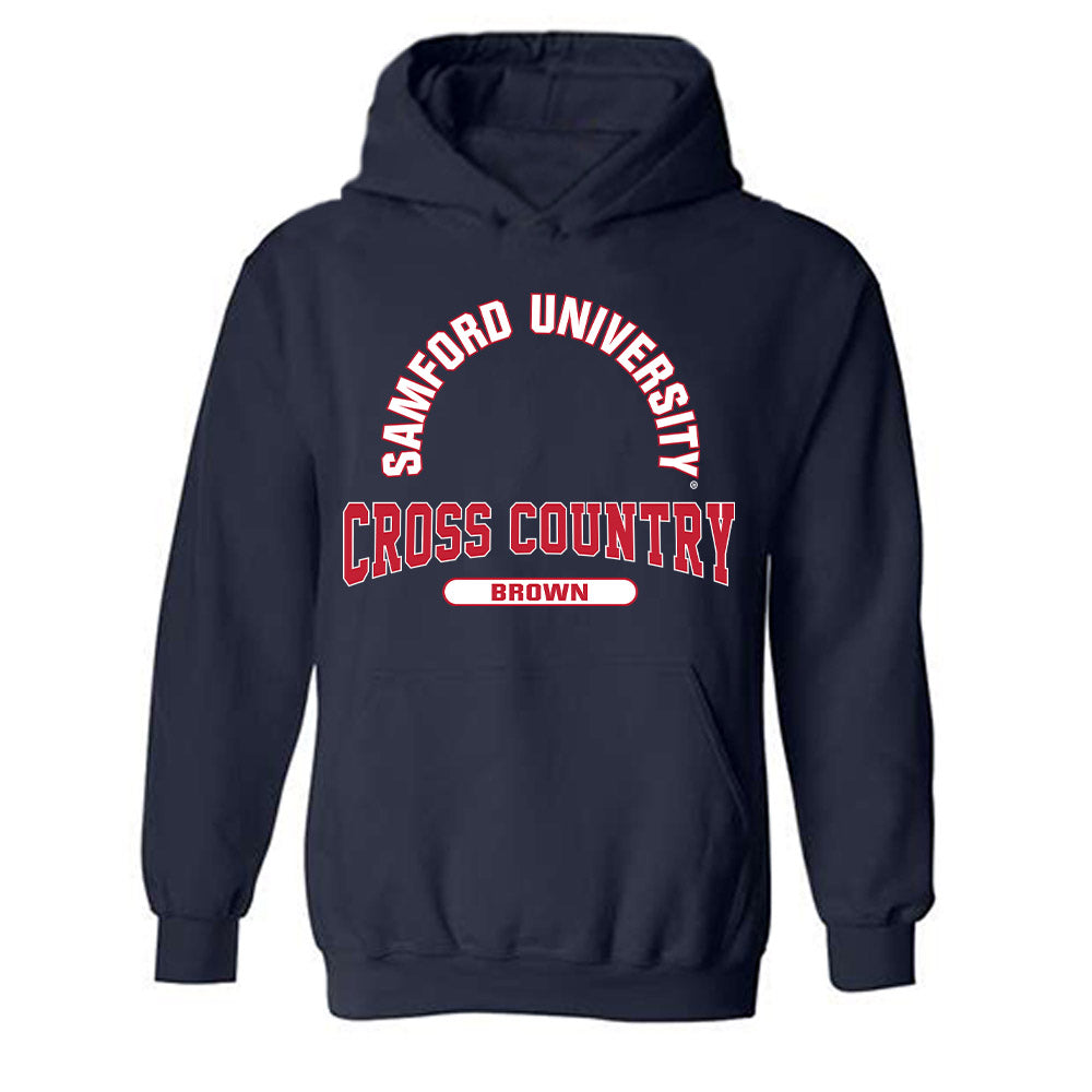 Samford - NCAA Men's Cross Country : David Brown - Classic Fashion Shersey Hooded Sweatshirt