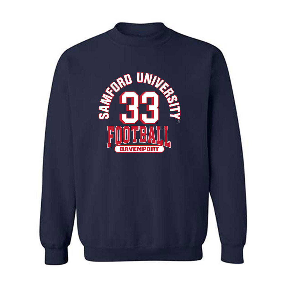 Samford - NCAA Football : Theodore Davenport - Classic Fashion Shersey Crewneck Sweatshirt