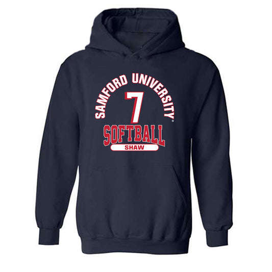 Samford - NCAA Softball : Olivia Shaw - Classic Fashion Shersey Hooded Sweatshirt-0