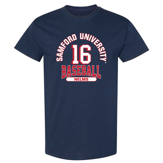 Samford - NCAA Baseball : Easton Nelms - Classic Fashion Shersey T-Shirt-0