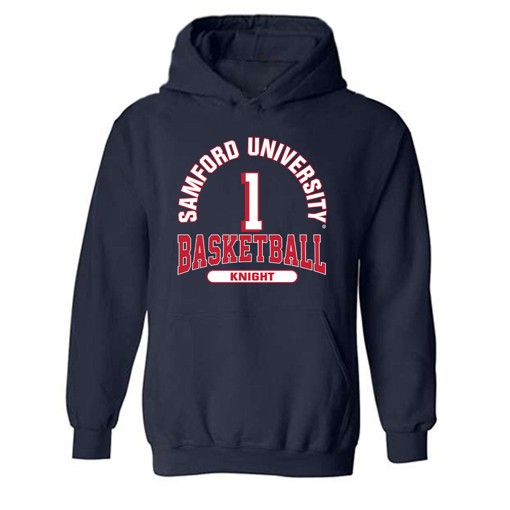Samford - NCAA Women's Basketball : Jada Knight - Classic Fashion Shersey Hooded Sweatshirt-0