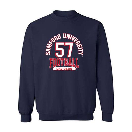 Samford - NCAA Football : Web Davidson - Classic Fashion Shersey Crewneck Sweatshirt-0