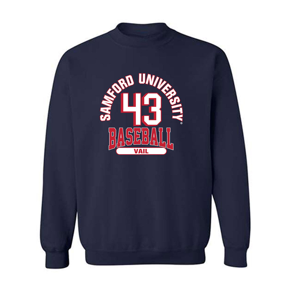 Samford - NCAA Baseball : Bodie Vail - Classic Fashion Shersey Crewneck Sweatshirt-0