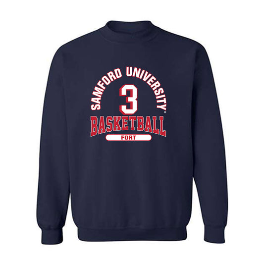 Samford - NCAA Men's Basketball : Trey Fort - Classic Fashion Shersey Crewneck Sweatshirt-0