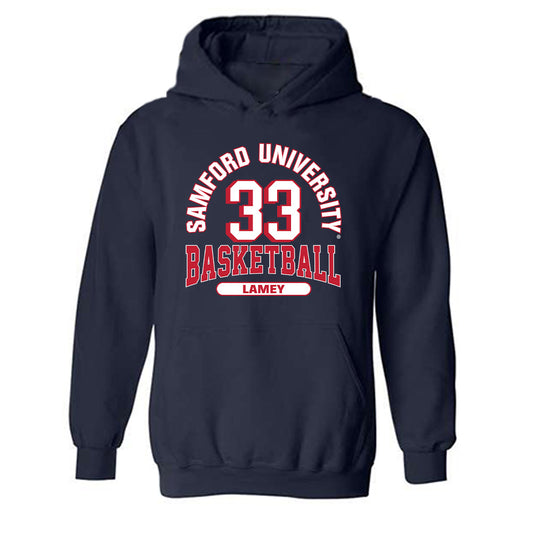 Samford - NCAA Men's Basketball : Zach Lamey - Classic Fashion Shersey Hooded Sweatshirt-0