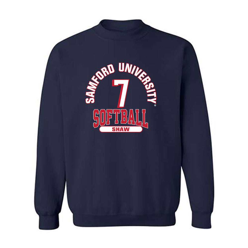 Samford - NCAA Softball : Olivia Shaw - Classic Fashion Shersey Crewneck Sweatshirt-0